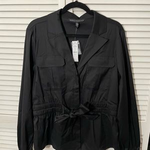 White House Black Market Poplin Blouse